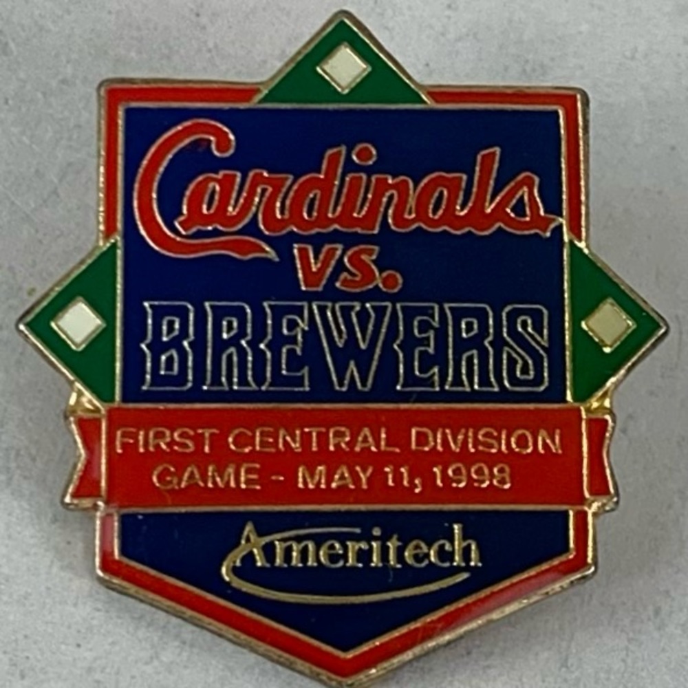 Cardinals vs Brewers pin.